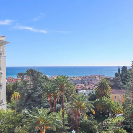 Le Riviera Palace, 4p, Vue Mer Et Charme Unique アパート マントン